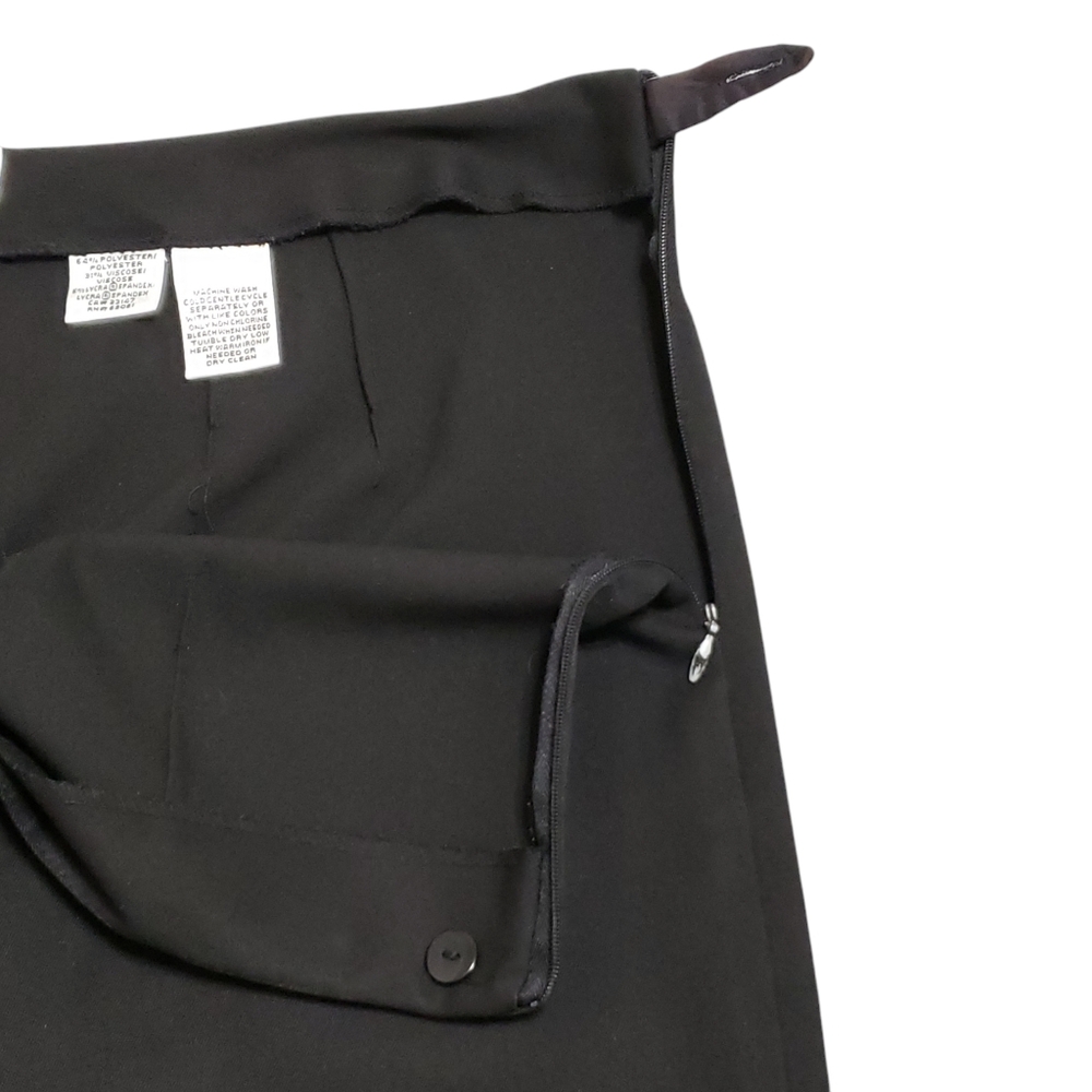 Talbots Womens Stretch Black Side Zip Flat Front Trouser Dress Pants Sz 14 - Picture 7 of 12